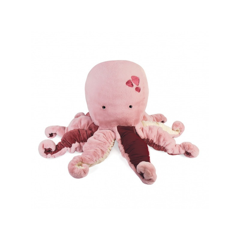 Peluche pieuvre rose xxl tresors marins histoire d'ours -3076