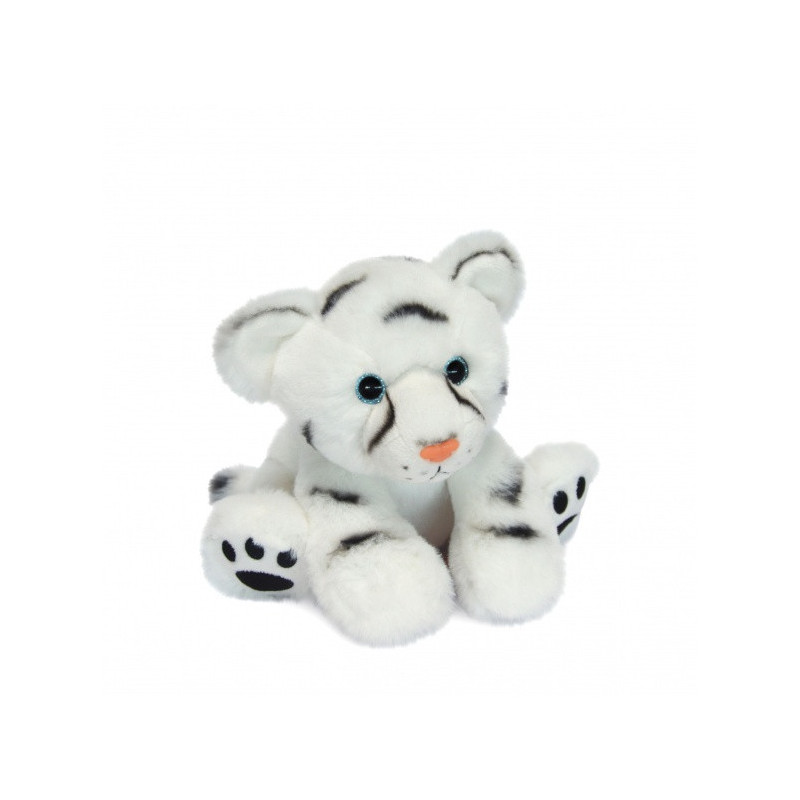 Peluche bébé tigre blanc 18 cm terre sauvage histoire d'ours -3053