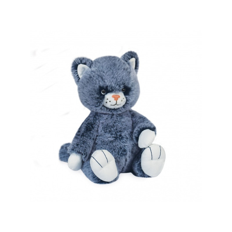 Peluche lulu le chat bleu 17 cm fideles compagnons histoire d'ours -3069