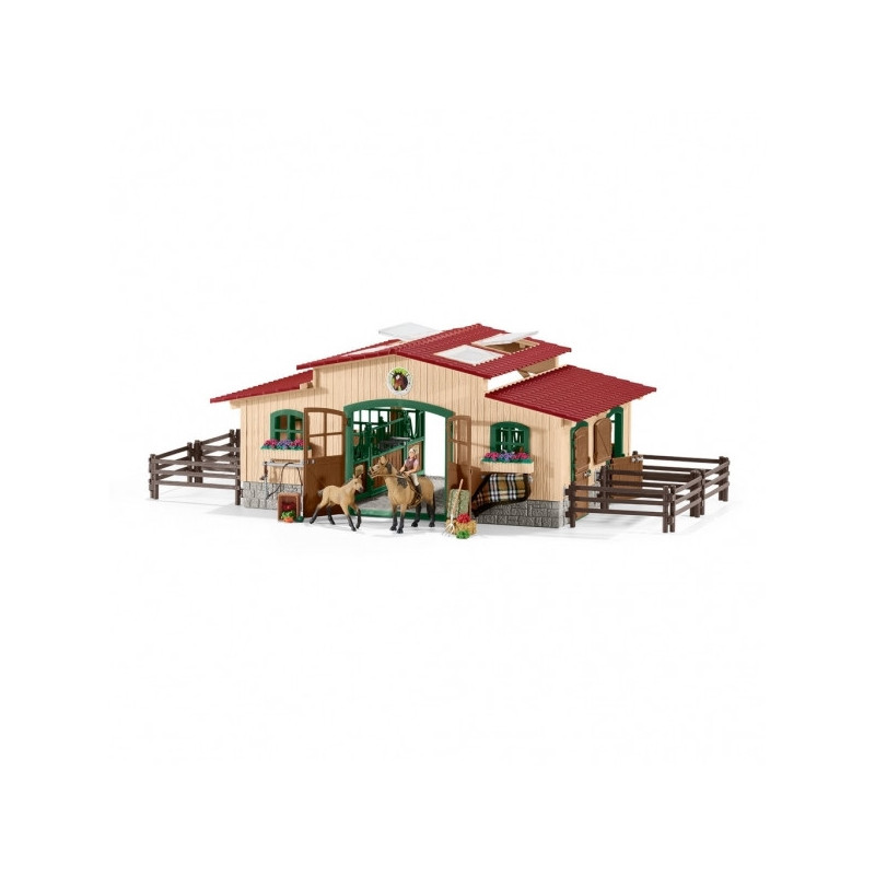 Écurie avec chevaux et accessoires figurine schleich -42195