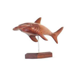Animaux-Bois-Animaux-Bronzes propose Lasterne - Les miniatures sur socle  - Le requin marteau en chasse - 50 cm - Last-ARE051S-R